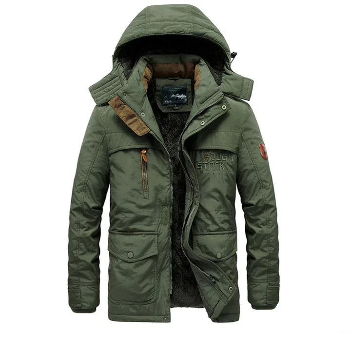 Abrigo de Invierno Elegante con Capucha para Hombres