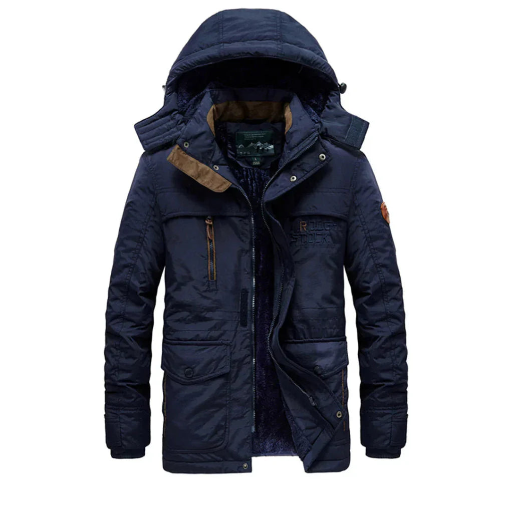 Abrigo de Invierno Elegante con Capucha para Hombres