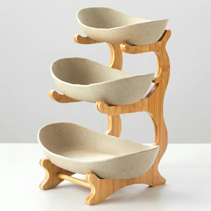 Tierova - Soporte para frutas de mostrador de 3 niveles