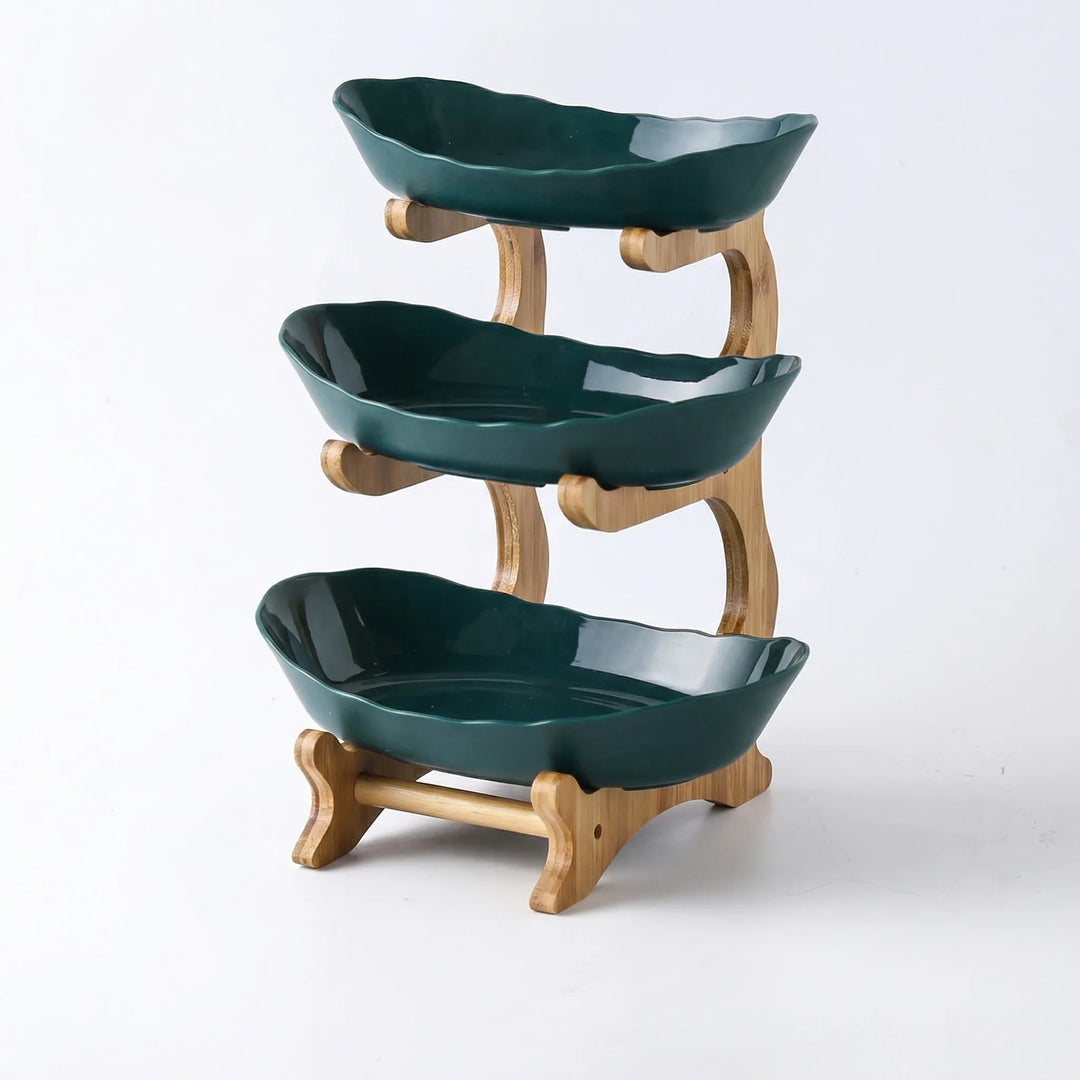 Tierova - Soporte para frutas de mostrador de 3 niveles