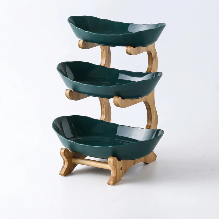 Tierova - Soporte para frutas de mostrador de 3 niveles