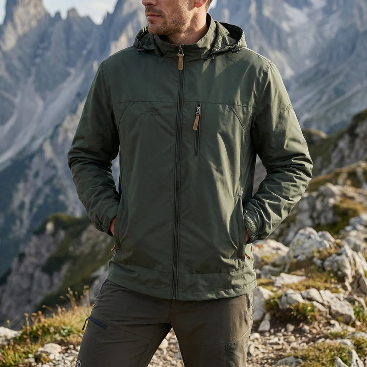 Trailvent - Chaqueta impermeable con capucha para hombre