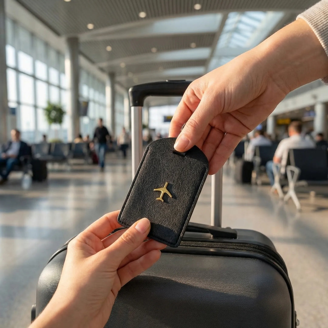 Travelux - Etiqueta de identificación personalizable para equipaje con solapa de privacidad