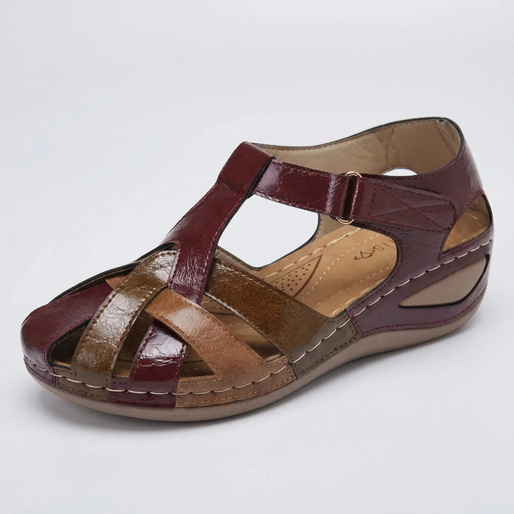 Trestova - Sandalia de cuña cerrada de estilo vintage