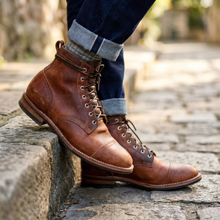 Trevolk - Botín vintage con cordones