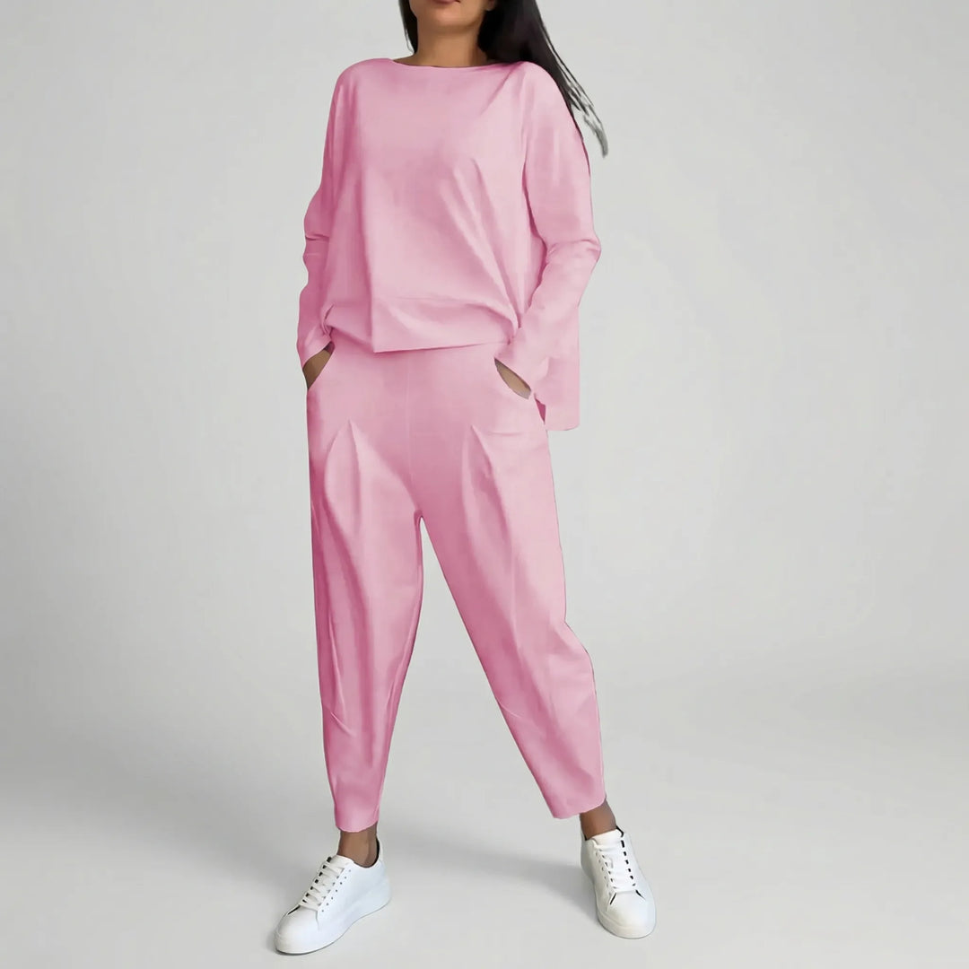 Twinova - Conjunto coordinado de top de manga larga y pantalón