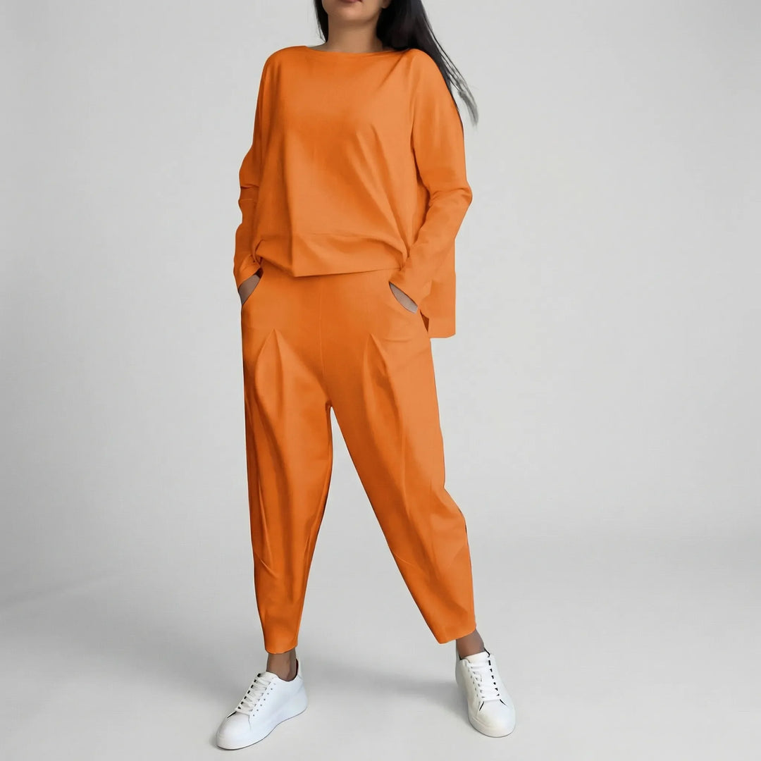 Twinova - Conjunto coordinado de top de manga larga y pantalón