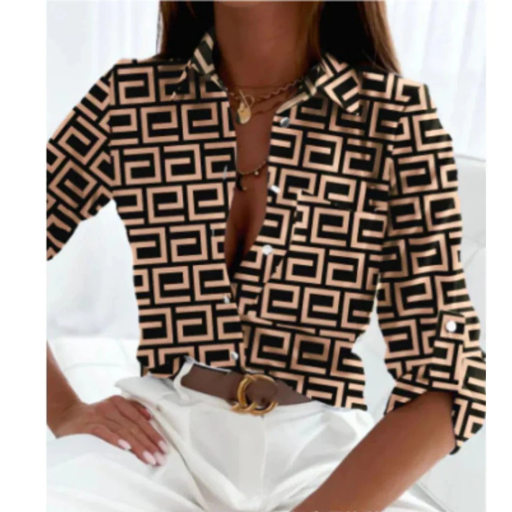Blusa de Imagen Gradiente para Mujeres – Estilo Celestial para Uso Diario