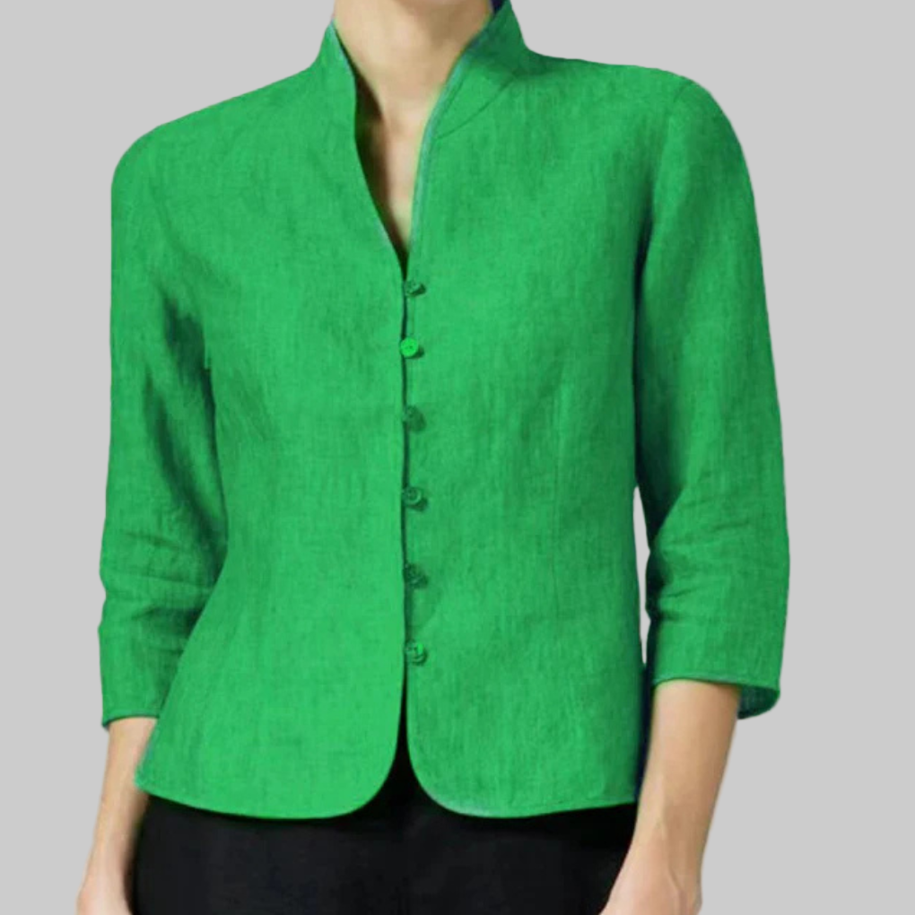 Blusa de Cuello Alto para Mujeres – Detalles Chic con Estilo Versátil