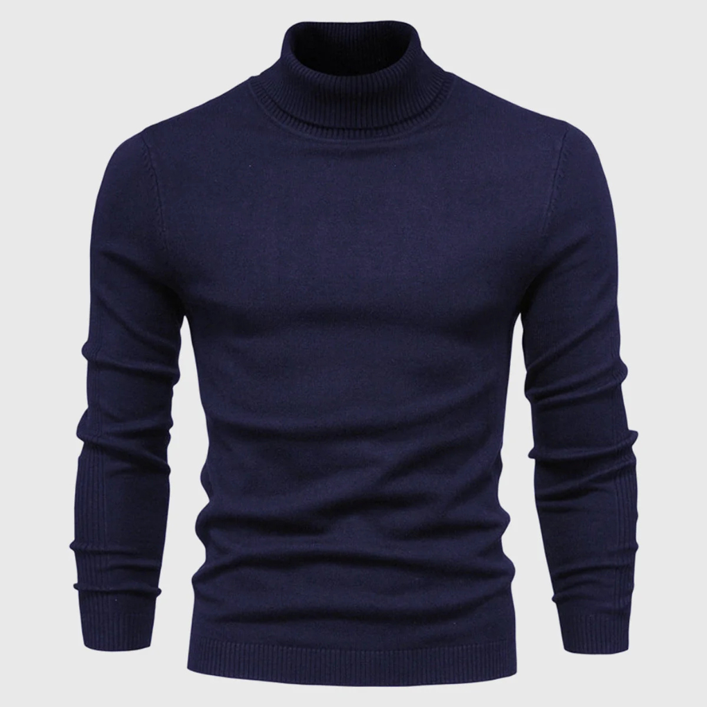 Suéter de Cuello Alto Lavable para Hombre – Estilo Práctico para Uso Diario