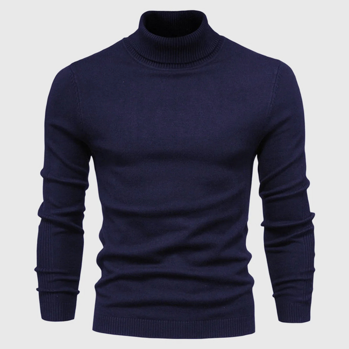 Suéter de Cuello Alto Lavable para Hombre – Estilo Práctico para Uso Diario