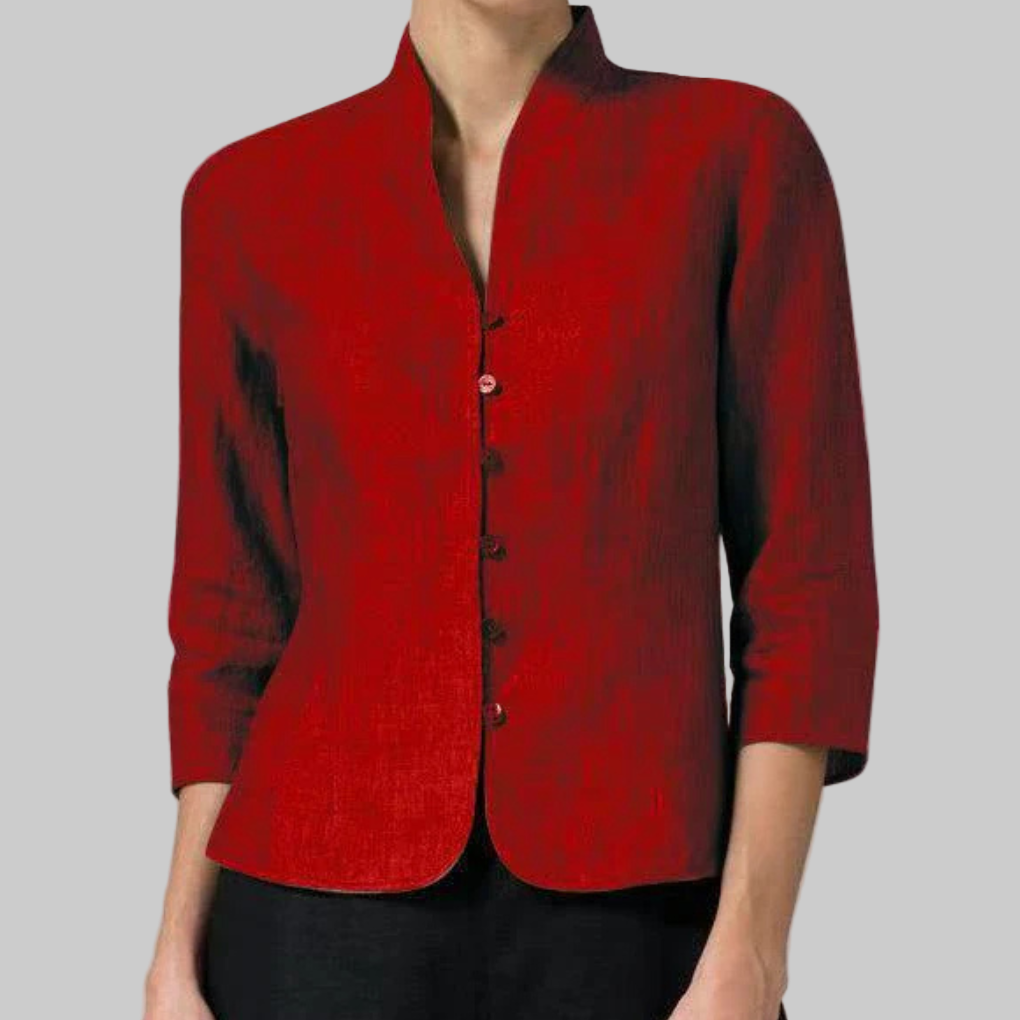 Blusa de Cuello Alto para Mujeres – Detalles Chic con Estilo Versátil