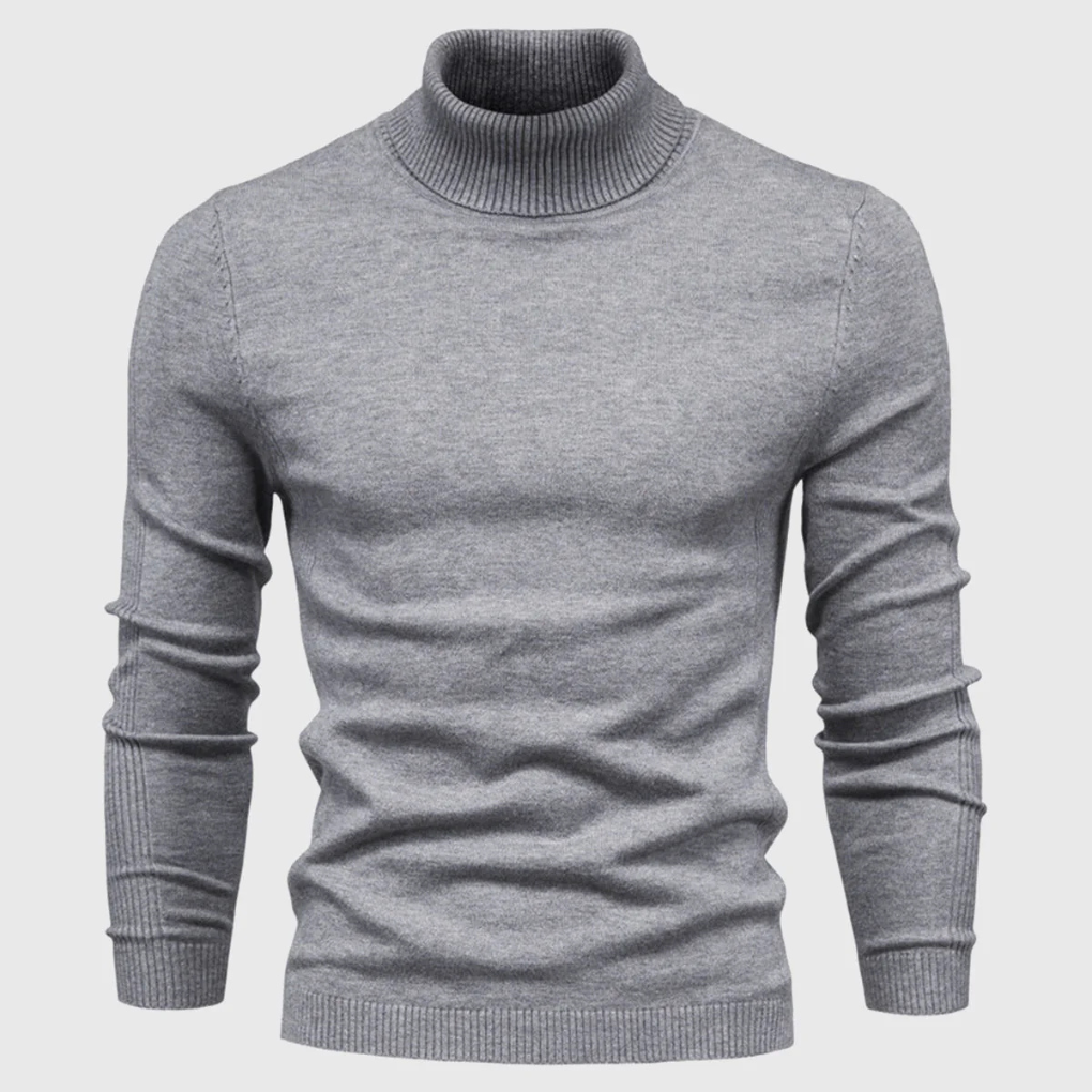 Suéter de Cuello Alto Lavable para Hombre – Estilo Práctico para Uso Diario