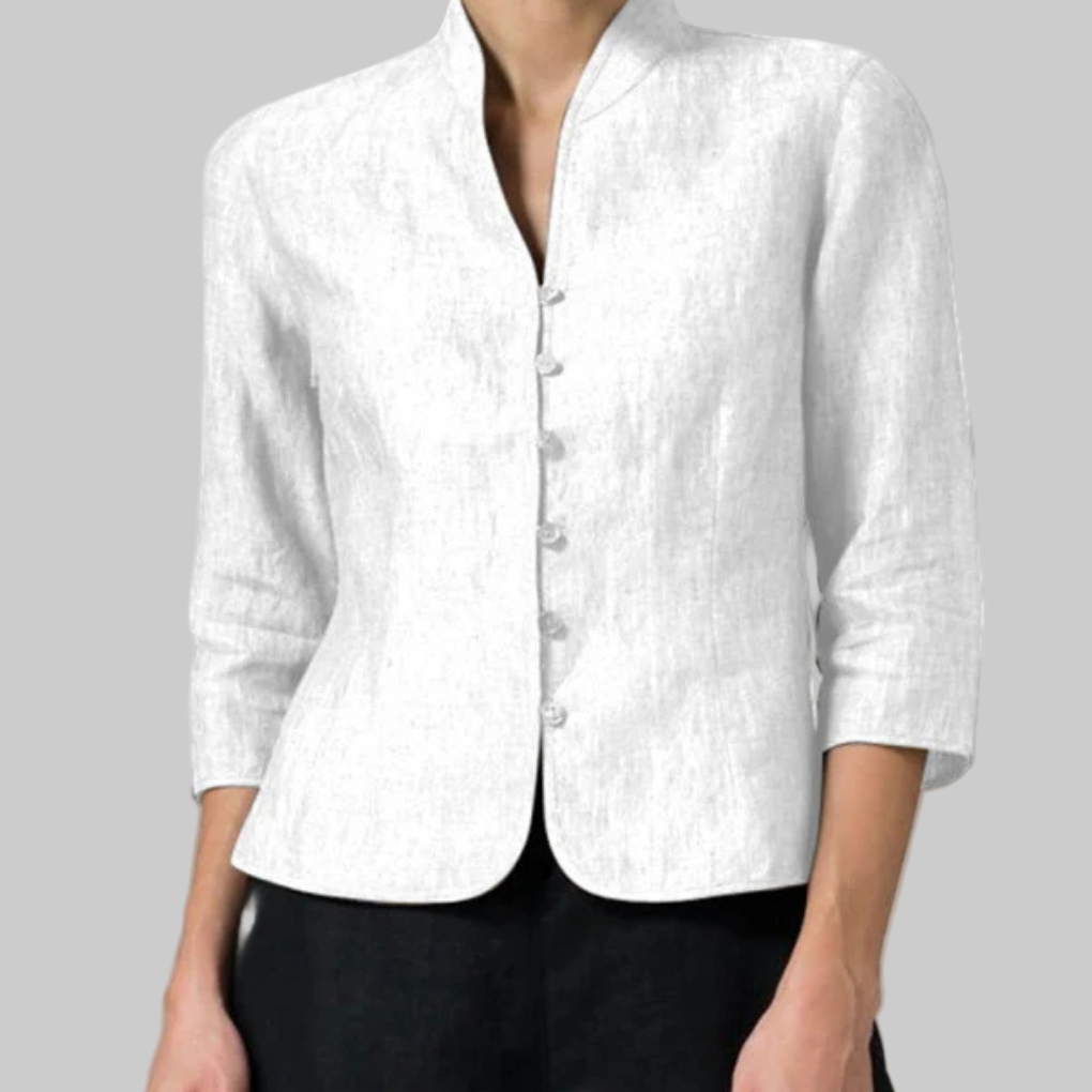 Blusa de Cuello Alto para Mujeres – Detalles Chic con Estilo Versátil