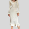 Vestido Maxi para Mujeres – Volante de Cintura Alta