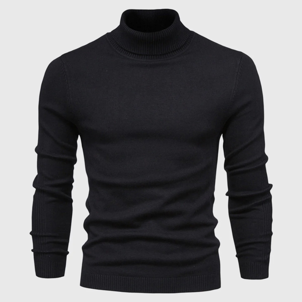 Suéter de Cuello Alto Lavable para Hombre – Estilo Práctico para Uso Diario