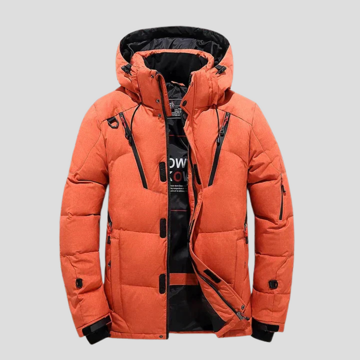 Chaqueta de Plumas para Hombres – Aislamiento Elegante con Apelación Refinada