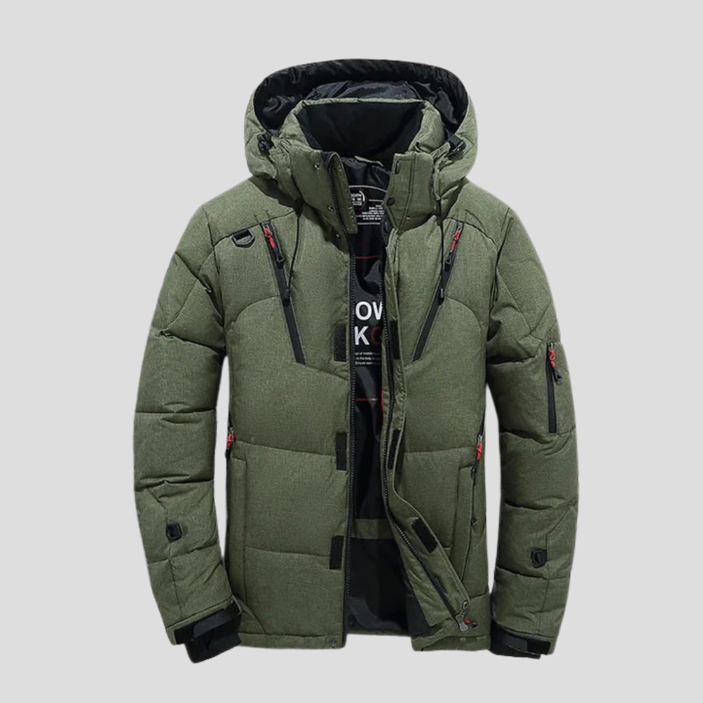 Chaqueta de Plumas para Hombres – Aislamiento Elegante con Apelación Refinada