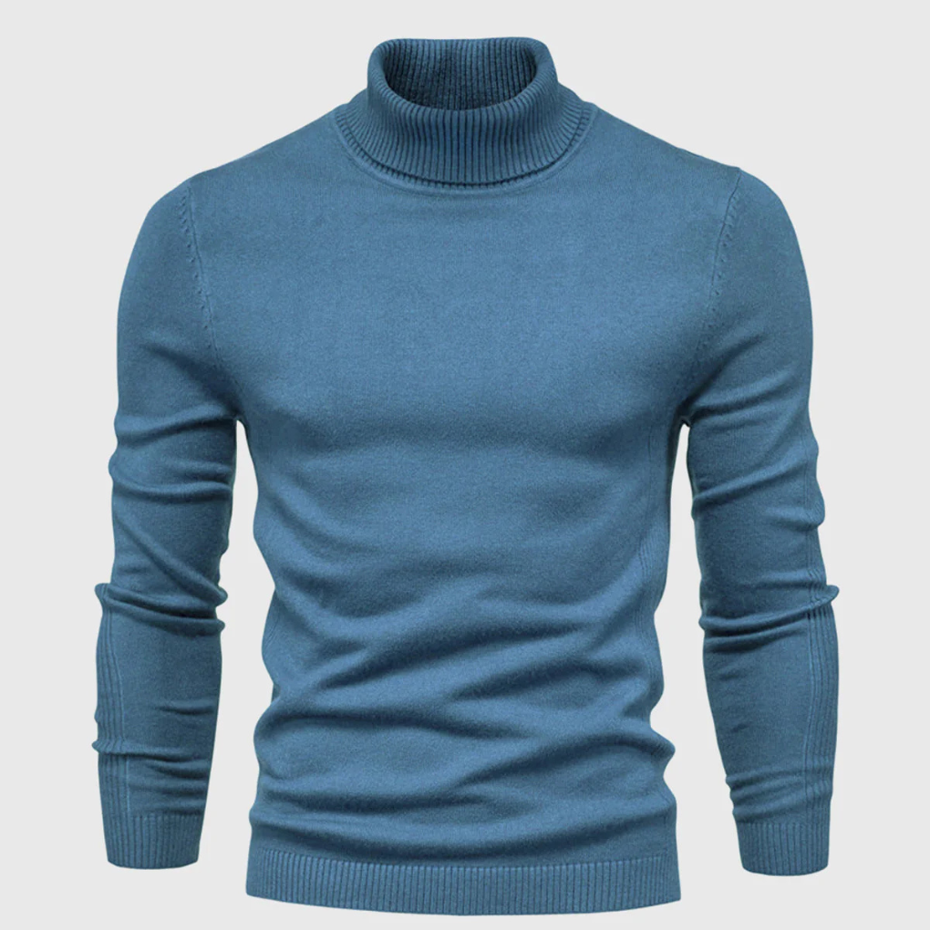 Suéter de Cuello Alto Lavable para Hombre – Estilo Práctico para Uso Diario