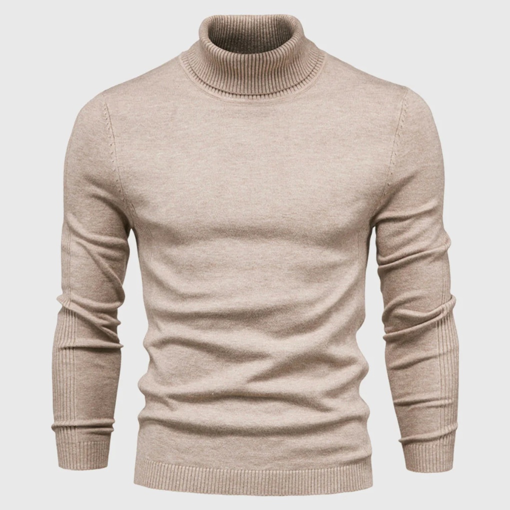 Suéter de Cuello Alto Lavable para Hombre – Estilo Práctico para Uso Diario