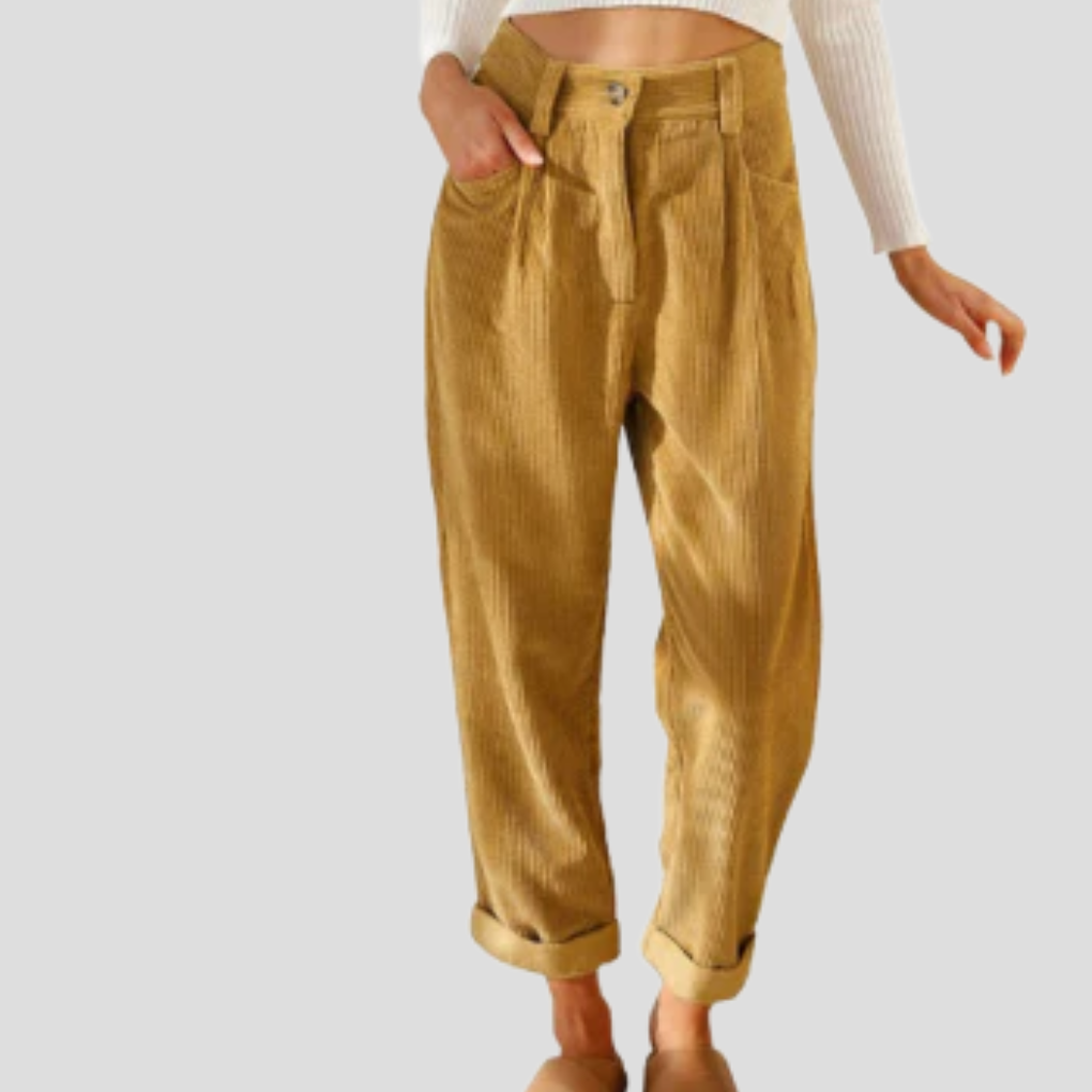 Pantalones de Terciopelo con Estilo – Toque Casual con Textura