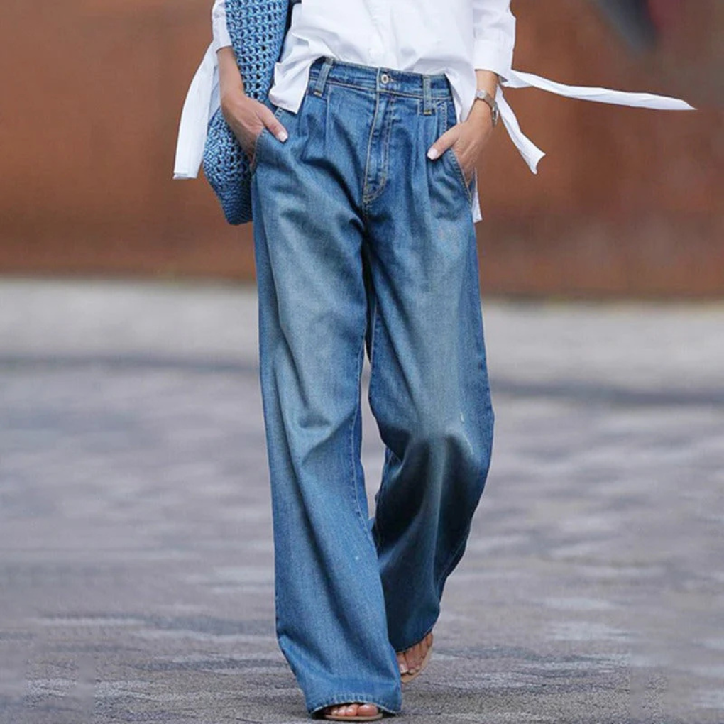 Pantalones Vaqueros Anchos para Mujeres