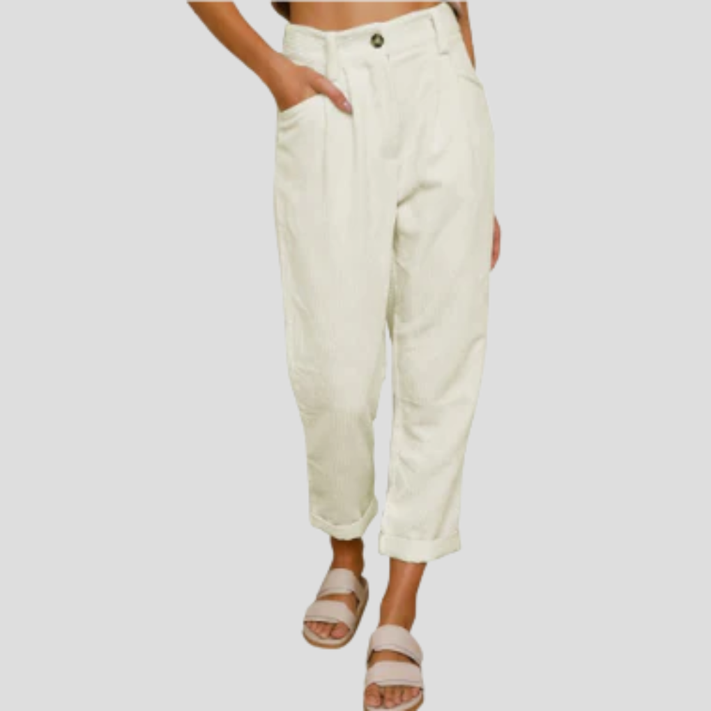 Pantalones de Terciopelo con Estilo – Toque Casual con Textura