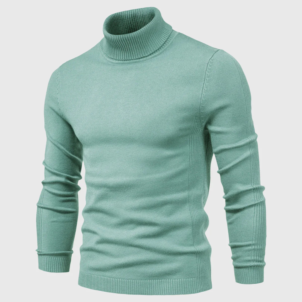Suéter de Cuello Alto Lavable para Hombre – Estilo Práctico para Uso Diario
