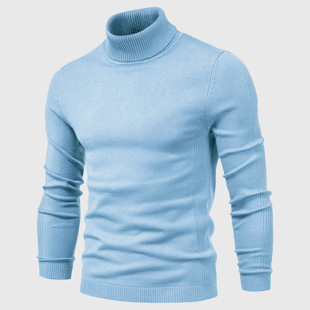 Suéter de Cuello Alto Lavable para Hombre – Estilo Práctico para Uso Diario