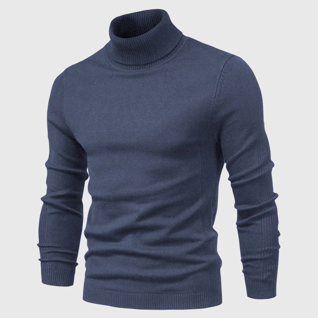 Suéter de Cuello Alto Lavable para Hombre – Estilo Práctico para Uso Diario