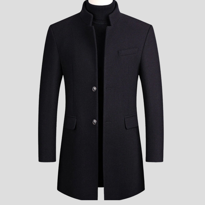 Abrigo Elegante de Mezcla de Lana para Hombres – Outerwear Clásico Refinado
