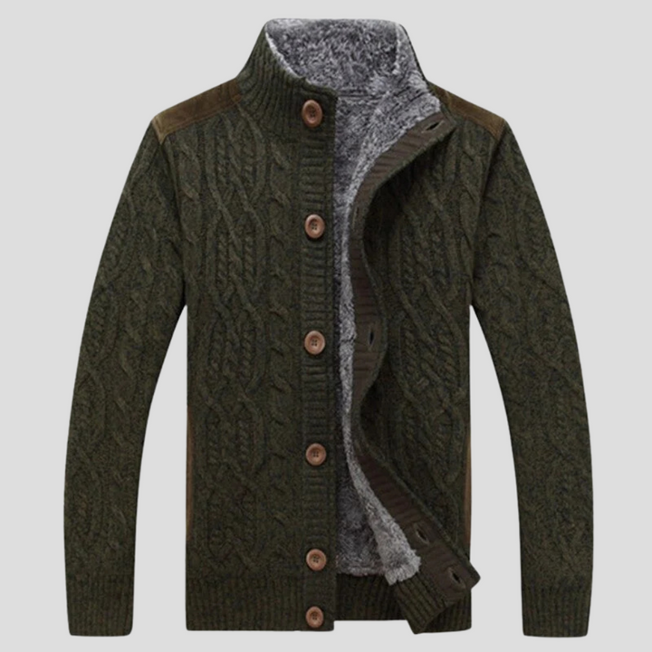 Cardigan Forrado de Peluche para Hombres