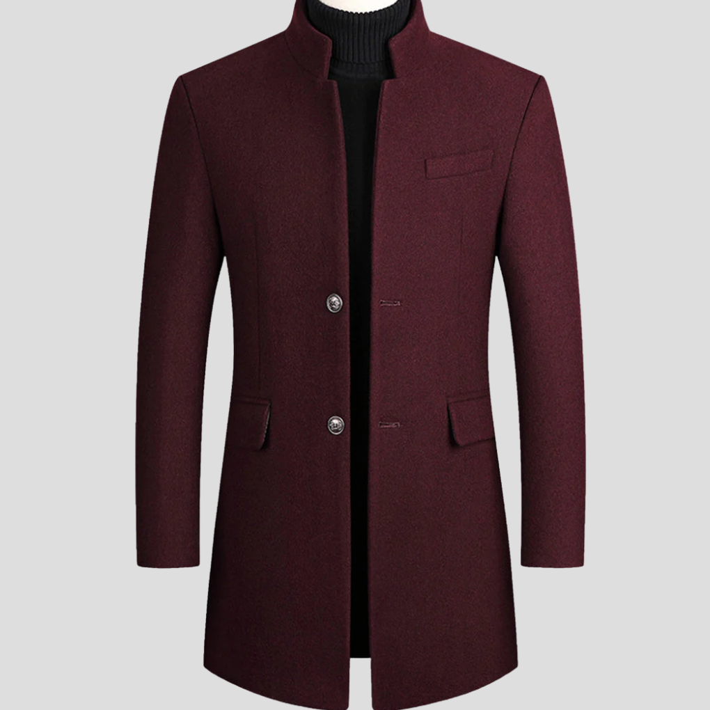 Abrigo Elegante de Mezcla de Lana para Hombres – Outerwear Clásico Refinado