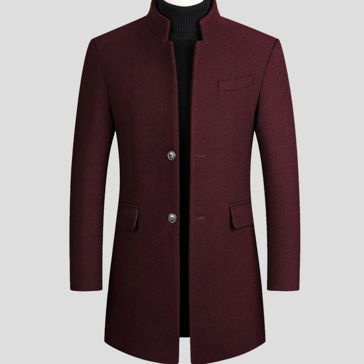 Abrigo Elegante de Mezcla de Lana para Hombres – Outerwear Clásico Refinado