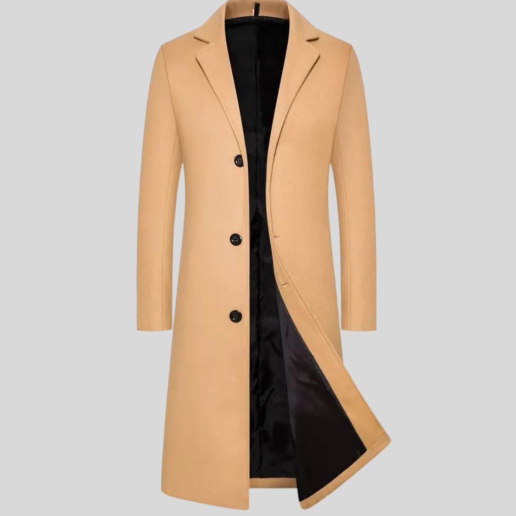 Abrigo Largo de Hombre – Capa de Invierno Elegante con Estilo Clásico