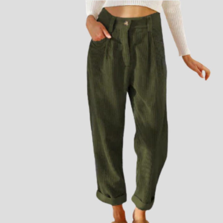 Pantalones de Terciopelo con Estilo – Toque Casual con Textura