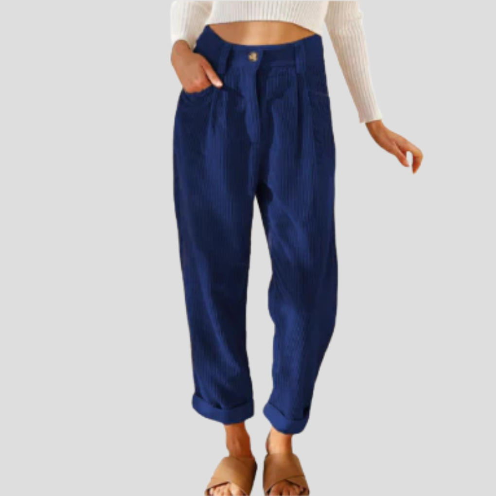 Pantalones de Terciopelo con Estilo – Toque Casual con Textura