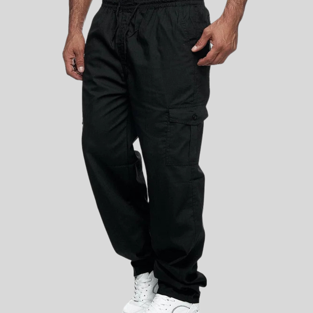 Pantalones de Exterior para Hombres con Diseño de Múltiples Bolsillos – Estilo Rugoso se Encuentra con Utilidad Práctica