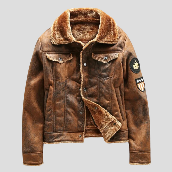 Chaqueta de Cuero Suede para Hombres