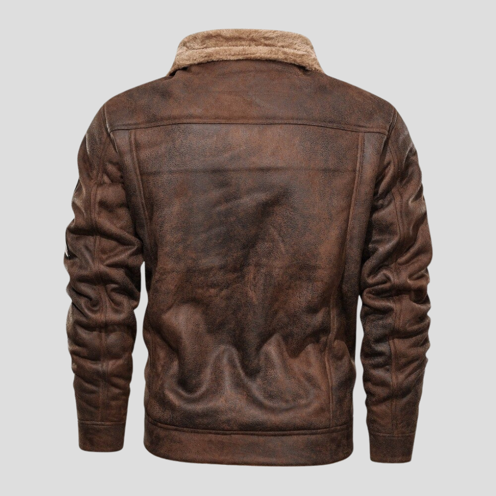 Chaqueta de Cuero Suede para Hombres