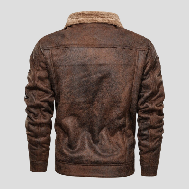 Chaqueta de Cuero Suede para Hombres