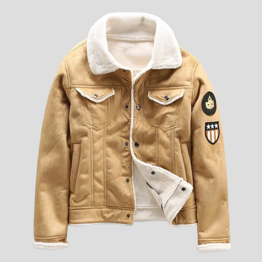 Chaqueta de Cuero Suede para Hombres