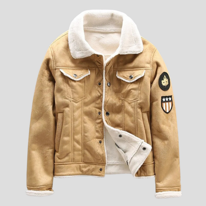 Chaqueta de Cuero Suede para Hombres