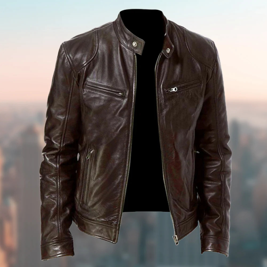 Chaqueta de Cuero para Hombres – Diseño Elegante con Atractivo Diario