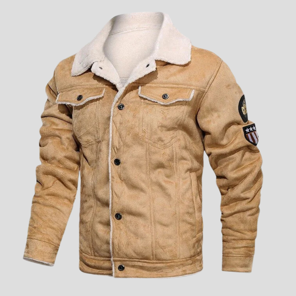 Chaqueta de Cuero Suede para Hombres