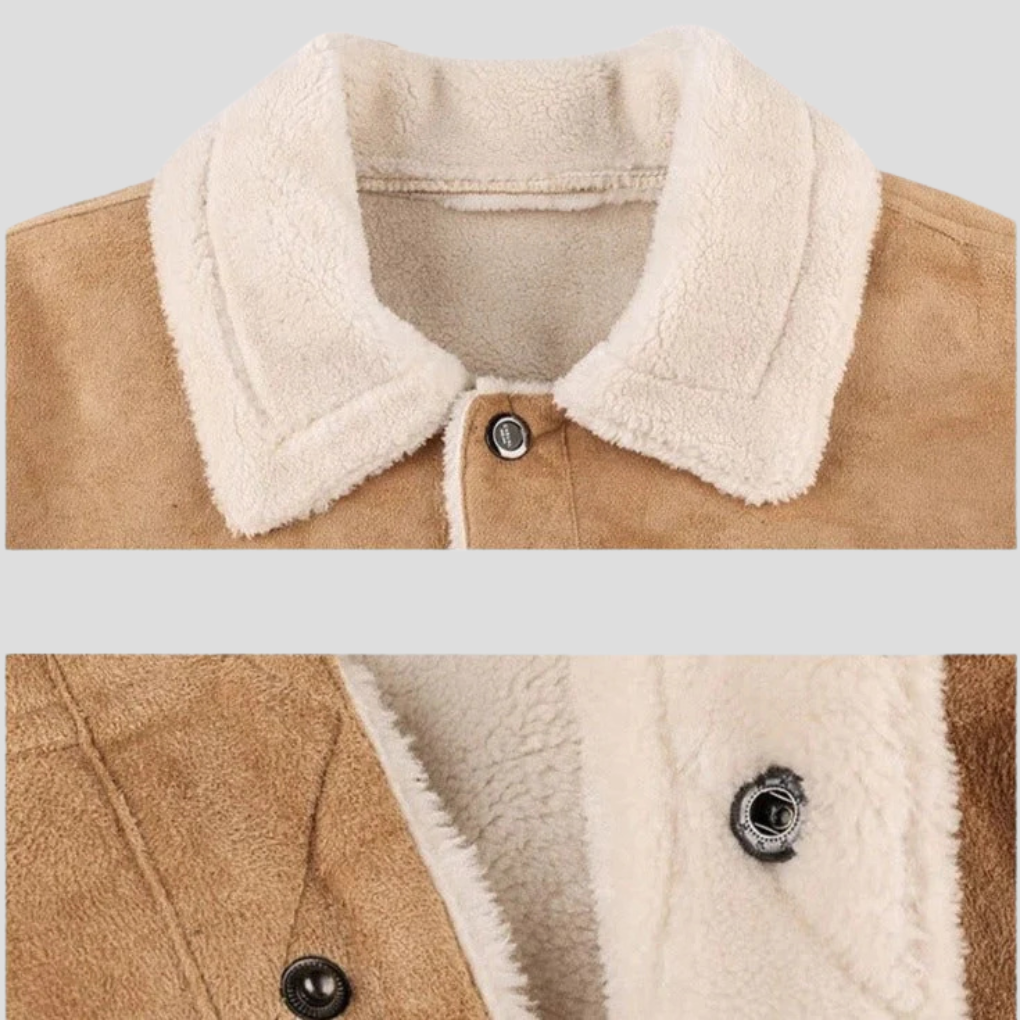 Chaqueta de Cuero Suede para Hombres