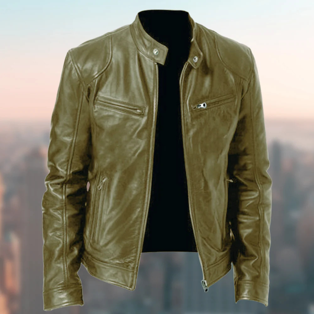 Chaqueta de Cuero para Hombres – Diseño Elegante con Atractivo Diario