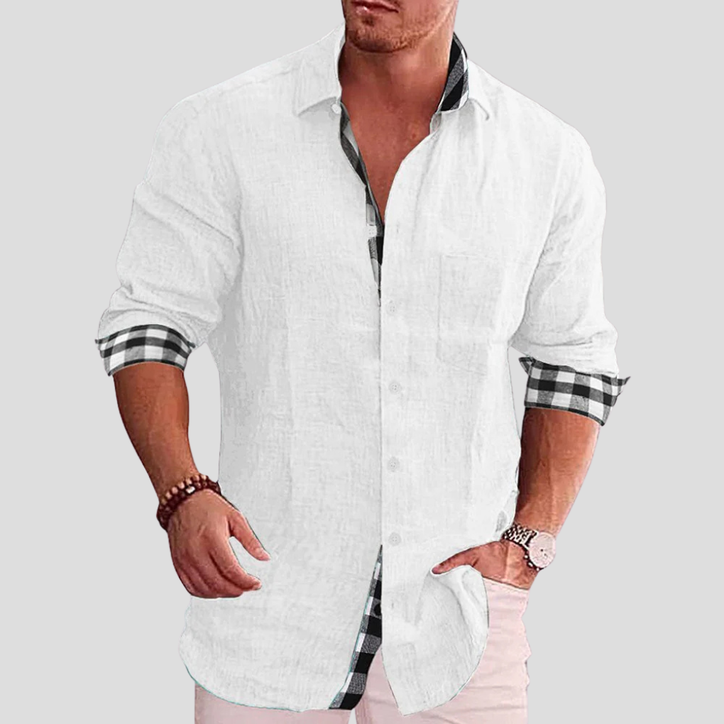 Camisa de Hombre – Esencial Diario con Líneas Limpias