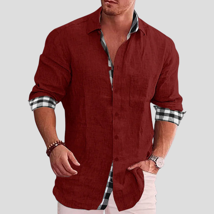 Camisa de Hombre – Esencial Diario con Líneas Limpias
