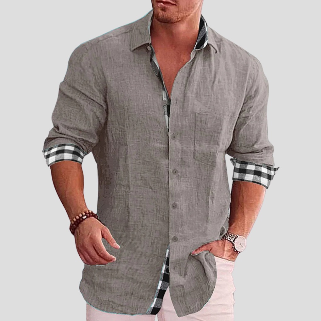 Camisa de Hombre – Esencial Diario con Líneas Limpias